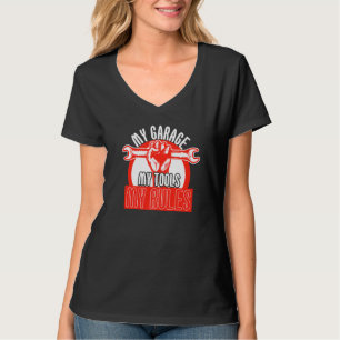 Camiseta Minha Garagem Minhas Ferramentas Minhas Regras Mec