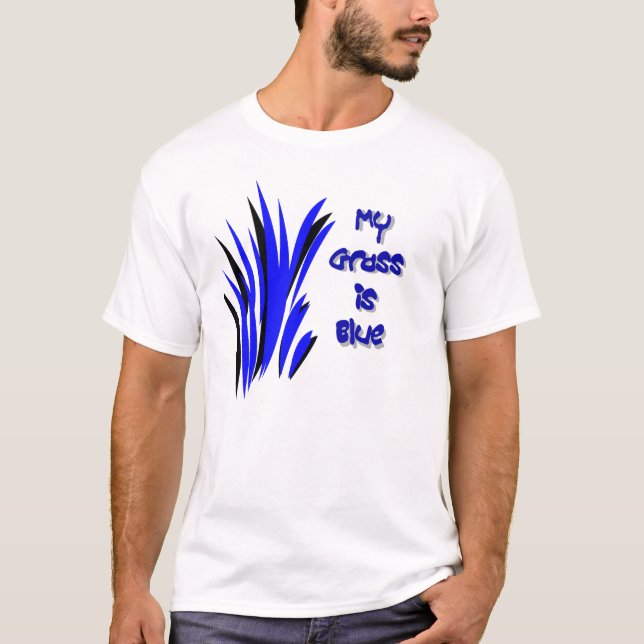 CAMISETA MINHA GRAMA É AZUL (Frente)