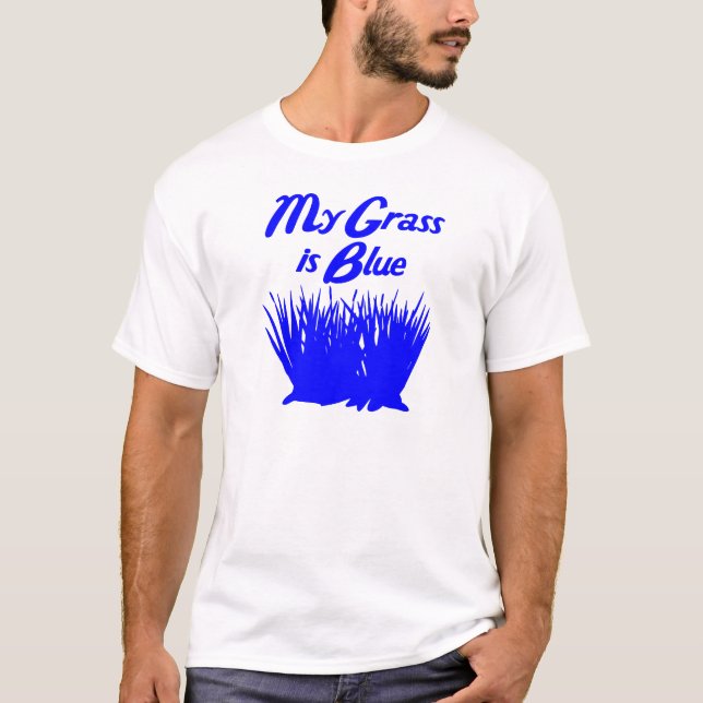CAMISETA MINHA GRAMA É AZUL (Frente)