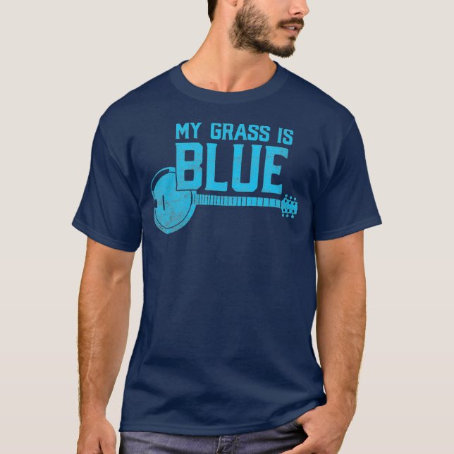 Camiseta Minha grama é o fã do jogador de banjo Bluegrass a (Frente)