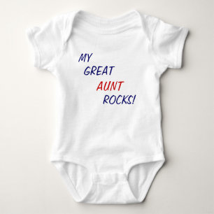 Camiseta Minha grande tia Rocha! Bebê uma parte