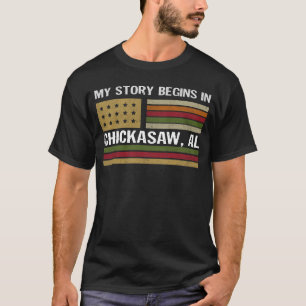 Camiseta Minha história começa em CHICKASAW AL