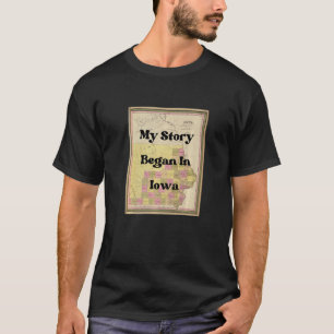 Camiseta Minha História Começou Em Iowa 1849 Vintage Antiqu