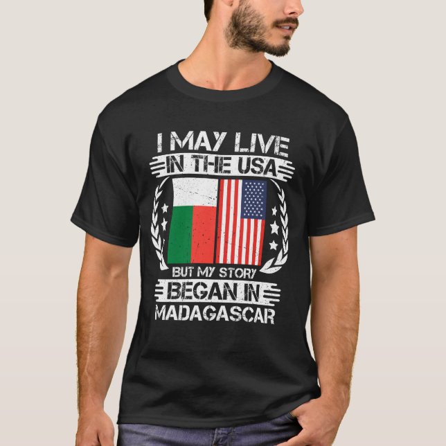 Camiseta Minha História Começou Em Madagascar (Frente)