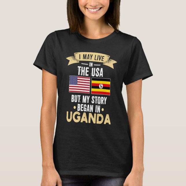 Camiseta Minha história começou em uganda (Frente)