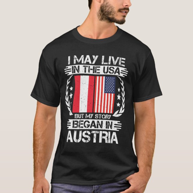 Camiseta Minha História Começou Na Áustria (Frente)