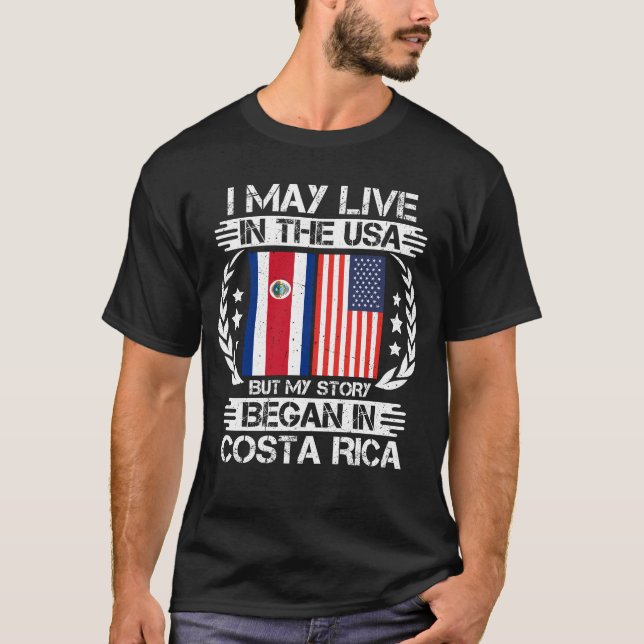 Camiseta Minha História Começou Na Costa Rica (Frente)
