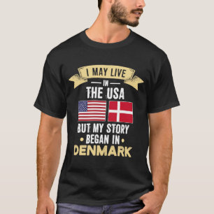 Camiseta Minha história começou na dinamarca