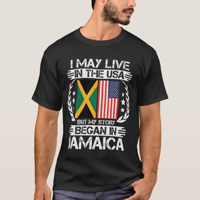 Camiseta Minha História Começou Na Jamaica (Frente)