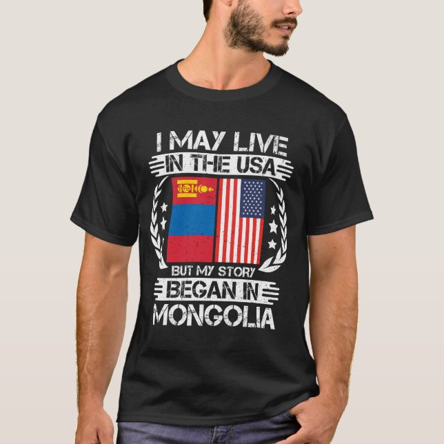 Camiseta Minha História Começou Na Mongólia (Frente)