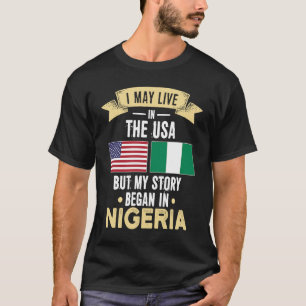 Camiseta Minha história começou na nigéria