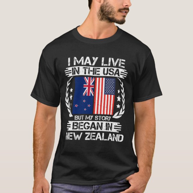 Camiseta Minha História Começou Na Nova Zelândia (Frente)