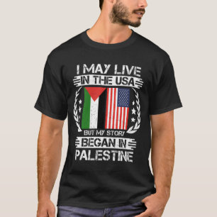 Camiseta Minha História Começou Na Palestina