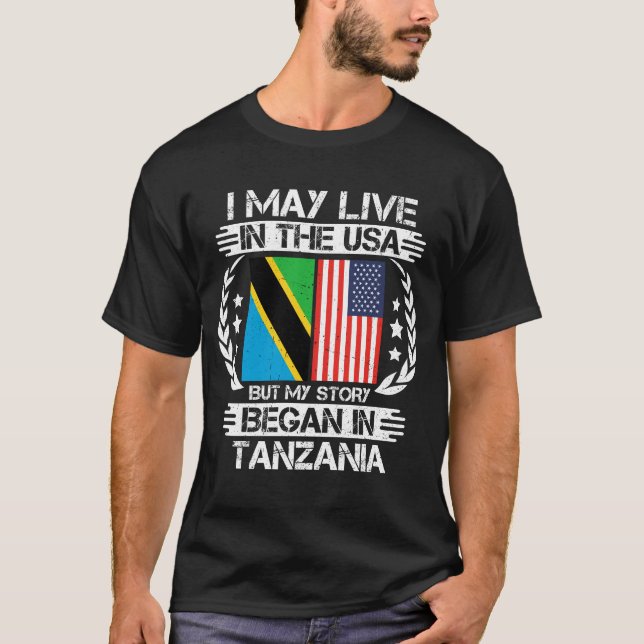 Camiseta Minha História Começou Na Tanzânia (Frente)