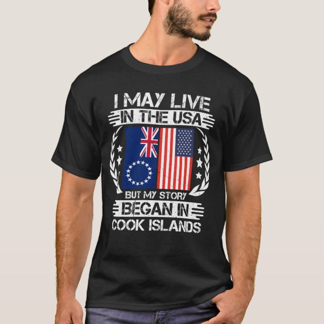 Camiseta Minha História Começou Nas Ilhas Cook (Frente)