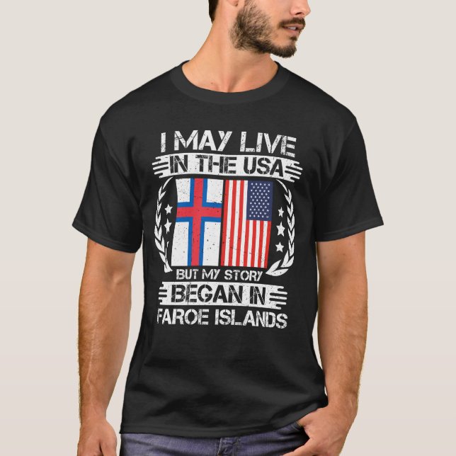 Camiseta Minha História Começou Nas Ilhas Faroé (Frente)