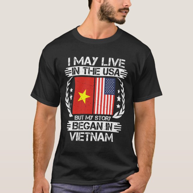 Camiseta Minha História Começou No Vietnã (Frente)