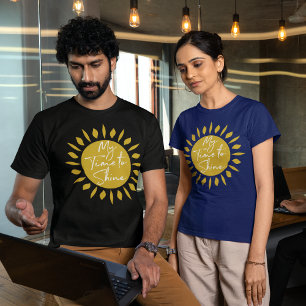 Camiseta Minha Hora De Brilhar, Impressão Sun