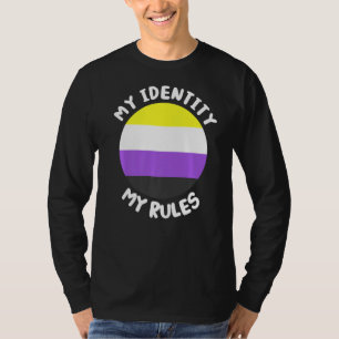 Camiseta Minha identidade minhas regras sinalizador não bin