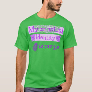 Camiseta Minha identidade musical é roxa