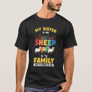 Camiseta Minha Irmã É A Lésbica Gay Adorável Do Arco-Íris