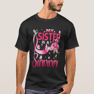 Camiseta Minha Irmã É Uma Consciência De Cancer Da Mama 