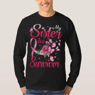 Camiseta Minha Irmã É Uma Consciência De Cancer Da Mama Sob