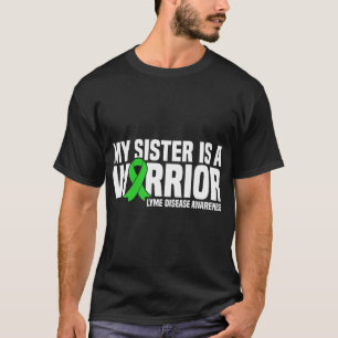 Camiseta Minha Irmã é uma Doença de Lyme de Fita Verde Guer