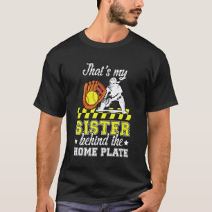 Camiseta Minha Irmã Softbol Receptor Irmão De Um Softbol C