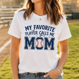 Camiseta Minha Jogador Favorito Me Chama de Mãe Mãe de Beis