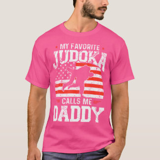 Camiseta Minha Judoka Favorita Me Chama De Pai Engraçados P