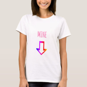Camiseta Minha letra, seta rosa, engraçada, escolha profiss