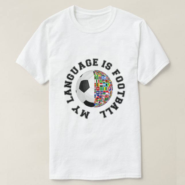 Camiseta Minha Língua é Futebol (Frente do Design)