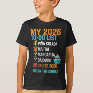 Camiseta Minha lista de afazeres para 2026 - pacote de bebi