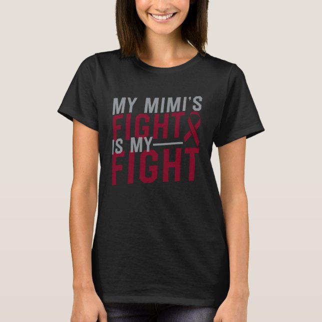 Camiseta Minha Luta de Mimi é minha Luta Anemia de Células  (Frente)