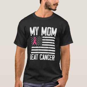 Camiseta Minha mãe derrotou o Cancer da mama de Cancer fort