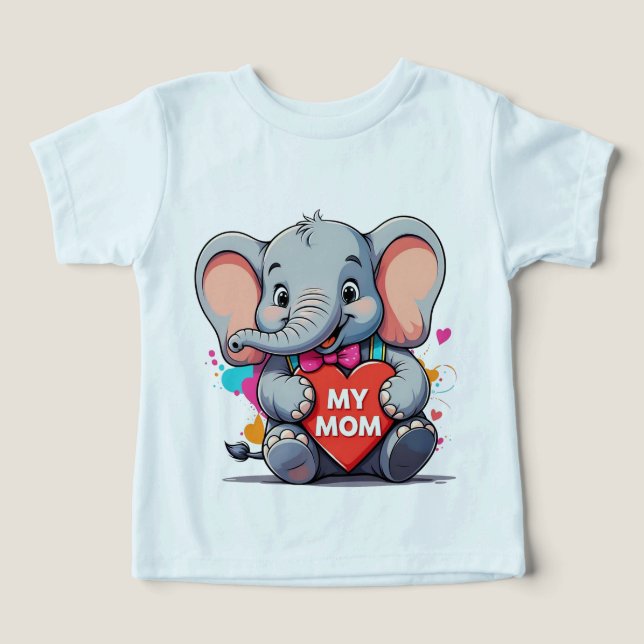 Camiseta minha mãe - dia de as mães - elefante (Design frontal)
