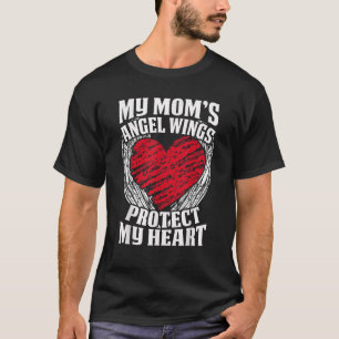 Camiseta Minha mãe é Angel Wing Proteja minha Anja Guardiã 