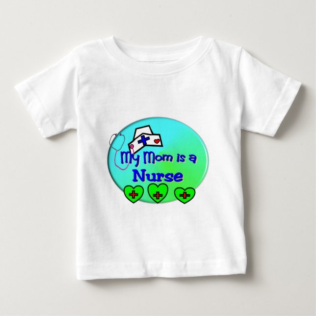 Camiseta "Minha mãe é enfermeira" Para enfermeiras (Frente)