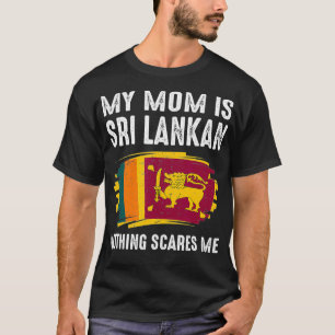 Camiseta Minha mãe é Patrimônio de Bandeira do Sri Lanka