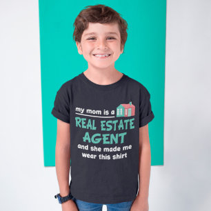 Camiseta Minha Mãe É Uma Agente Imobiliário Presente Me fez