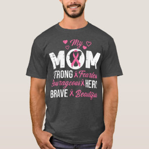 Camiseta Minha mãe, Guerreira de Fita Rosa, Um Ca de Mama I