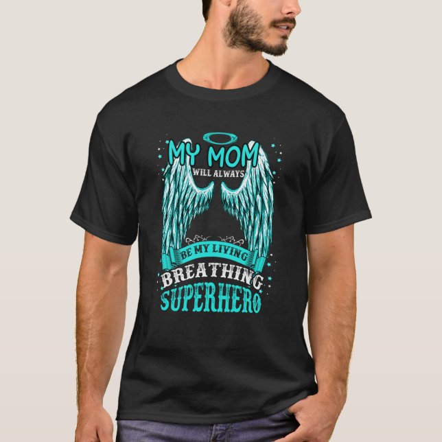 Camiseta Minha Mãe Meu Anjo Guardião Mora No Céu Perdeu Min (Frente)