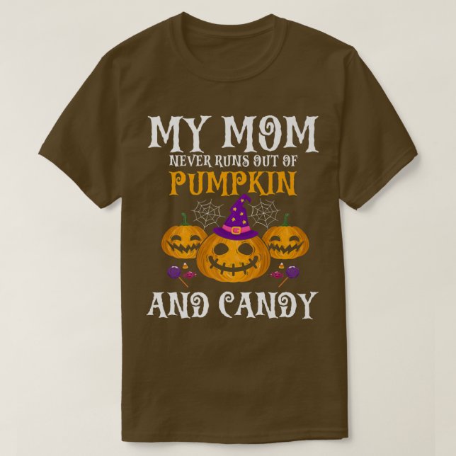 Camiseta Minha MÃE Nunca Sai De Pumpkin E Candy Presente G (Frente do Design)