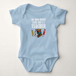 Camiseta Minha mãe Rocks é uma professora engraçada