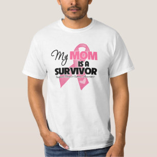 Camiseta Minha mamã é um sobrevivente - cancro da mama
