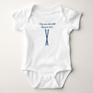 Camiseta minha mamã esquia melhor do que seu onsie da mam
