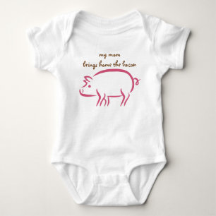 Camiseta Minha mamã traz em casa o bacon: Mães de