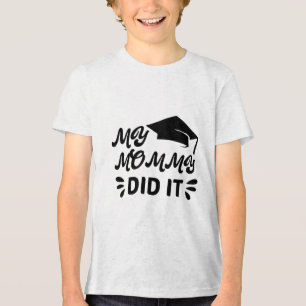 Camiseta Minha Mamãe Fez Isso Graduação Estrela Rosa Design