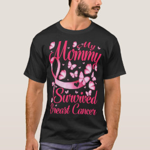Camiseta Minha Mamãe Sobreviveu À Consciência Do Cancer Da 